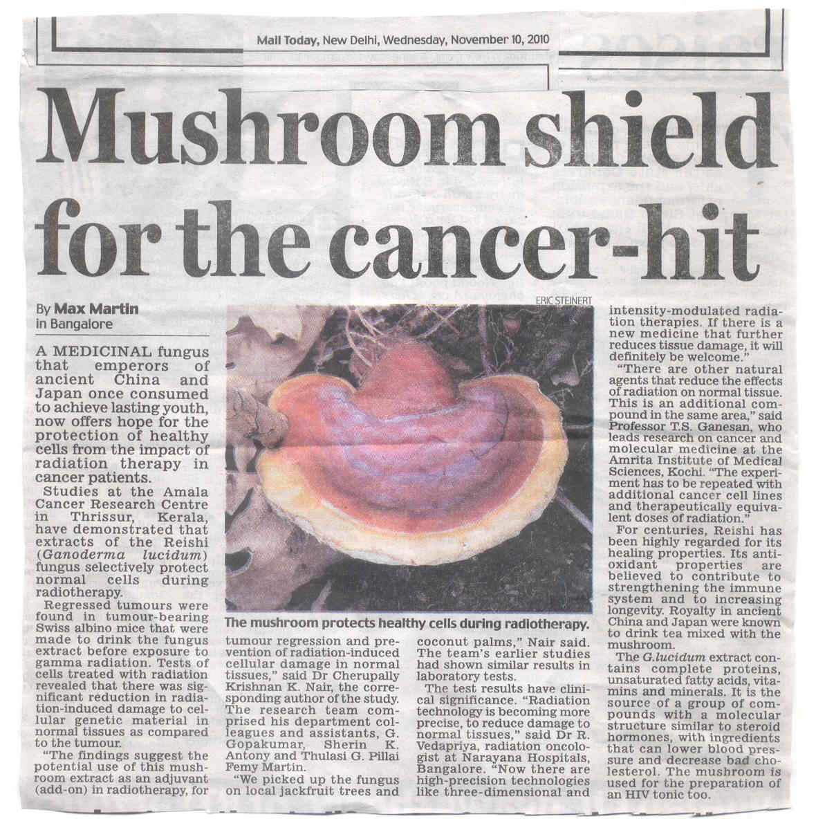 Ganoderma in cancer - Amala Cancer Research Centre